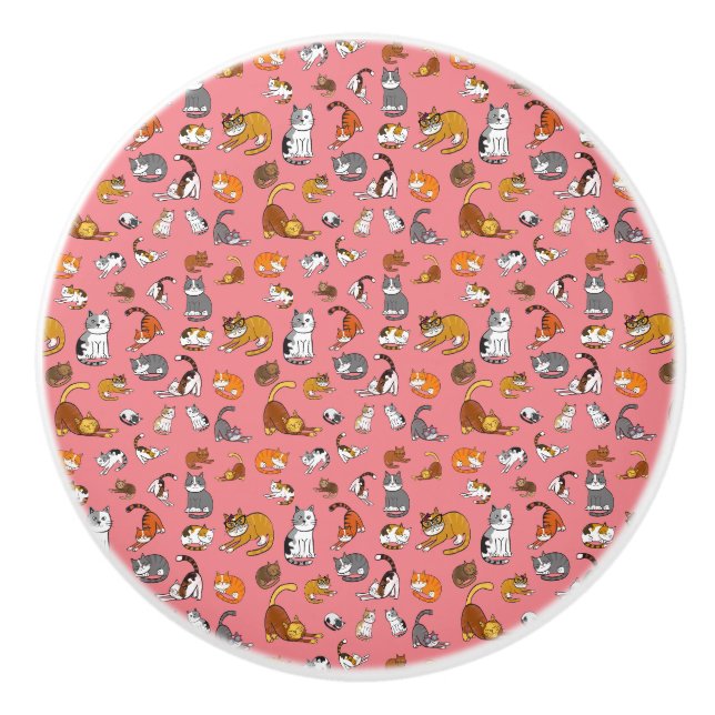 Bouton De Porte En Céramique pink (Devant)