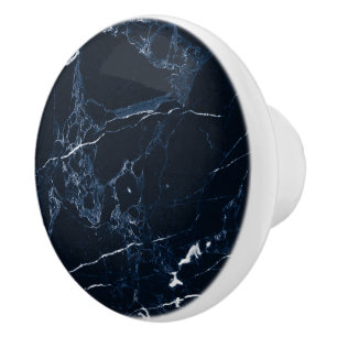 BOUTON DE PORTE EN CÉRAMIQUE PIXDEZINES MARBRE BLEU DE MINUIT