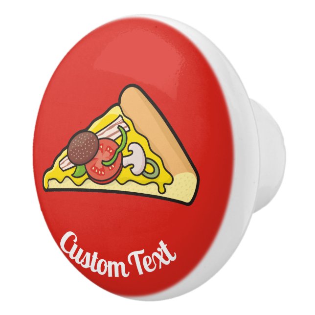 Bouton De Porte En Céramique Pizza slice (Droite)