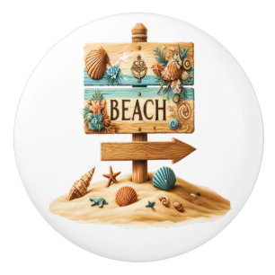 Bouton De Porte En Céramique Plage