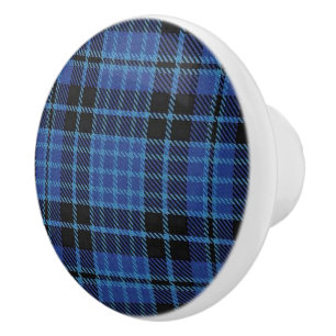 Bouton De Porte En Céramique Plaid de tartan écossais de clergé de splendeur