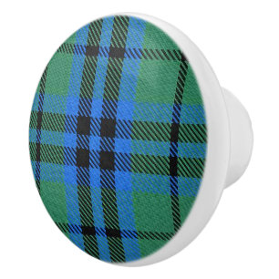 Bouton De Porte En Céramique Plaid de tartan écossais de Keith de clan de