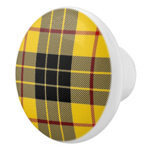 Bouton De Porte En Céramique Plaid de tartan écossais de MacLeod de clan de