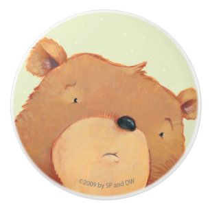 Bouton De Porte En Céramique Plan rapproché de grand ours Brown