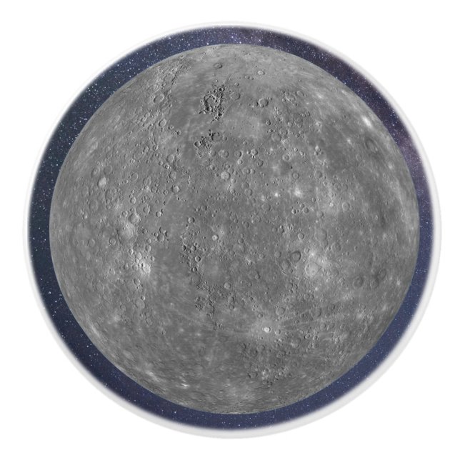 Bouton De Porte En Céramique Planète Mercure (Devant)