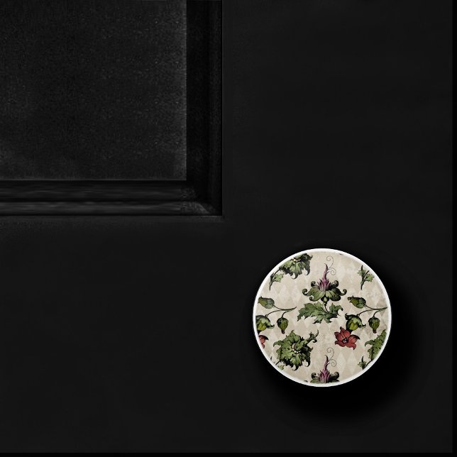Bouton De Porte En Céramique Plante de sorcière apothecaire | Herbes botaniques (Créateur téléchargé)