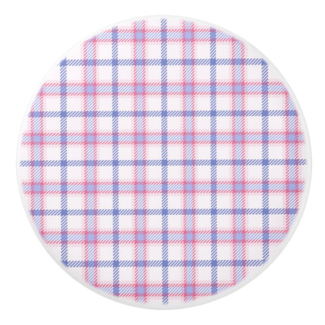 Bouton De Porte En Céramique Plat rose (Devant)