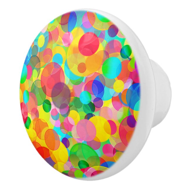 BOUTON DE PORTE EN CÉRAMIQUE POINTS DE FÊTE CKC MEUBLES CÉRAMIQUES KNOBS (Droite)