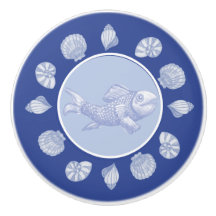Poisson et coquillages Wedgewood Ceramic Knob