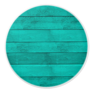 Bouton De Porte En Céramique Pompe en céramique en bois turquoise