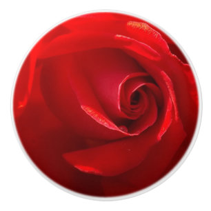 Bouton De Porte En Céramique Pompe en céramique rose rouge