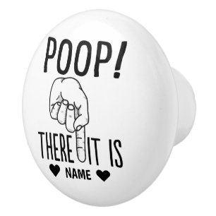 Bouton De Porte En Céramique Poop. Voilà ! Drôle