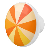 Pop Art Modern 60s Funky Geometry Rays in Orange