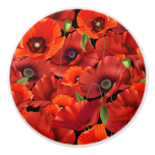 Bouton De Porte En Céramique Poppy