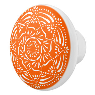 Bouton De Porte En Céramique Poppy Mandala