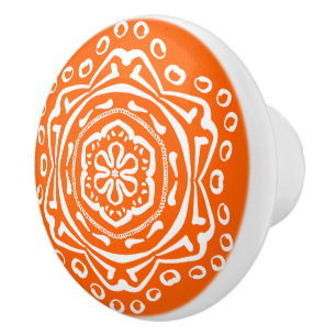 Bouton De Porte En Céramique Poppy Mandala