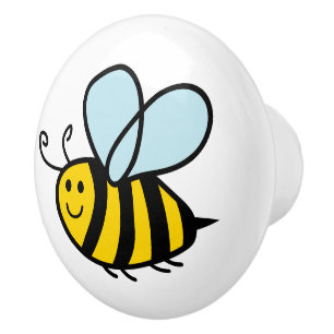 Bouton De Porte En Céramique Porte de dessin d'abeilles miel et tiroirs