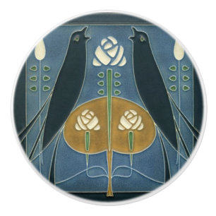 Bouton De Porte En Céramique Porte en céramique et armoires Knobs - Oiseaux Ros