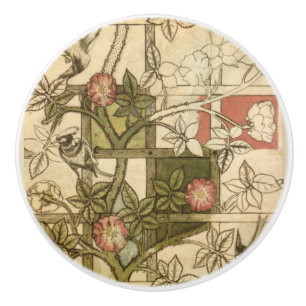 Bouton De Porte En Céramique Portes avec Trellis design par William Morris
