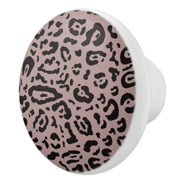 Bouton De Porte En Céramique Poster de animal Mauve Blush Pink Cheetah Leopard (Droite)