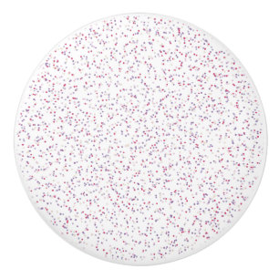 Bouton De Porte En Céramique Pots de pois rose et violet doux au Berry