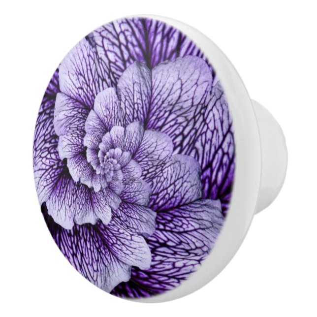 Bouton De Porte En Céramique Pouces lavande violette fleur ronde céramique poig (Droite)