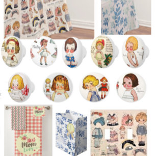 Bouton De Porte En Céramique Poupée de Noël avec nom personnalisé