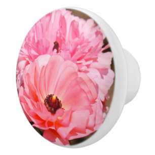 Bouton De Porte En Céramique Presse en rose