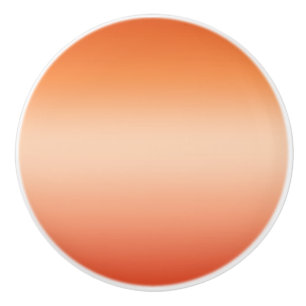 Bouton De Porte En Céramique Pretty Ombre Hot Summer Orange & Apricot Gradient