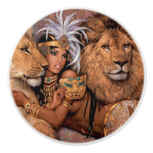 Bouton De Porte En Céramique Princesse égyptienne Ceramic Pull Knob de déesse