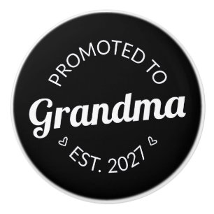 Bouton De Porte En Céramique Promue Grand-mère dès 2027 Nouvelle Mamie Je