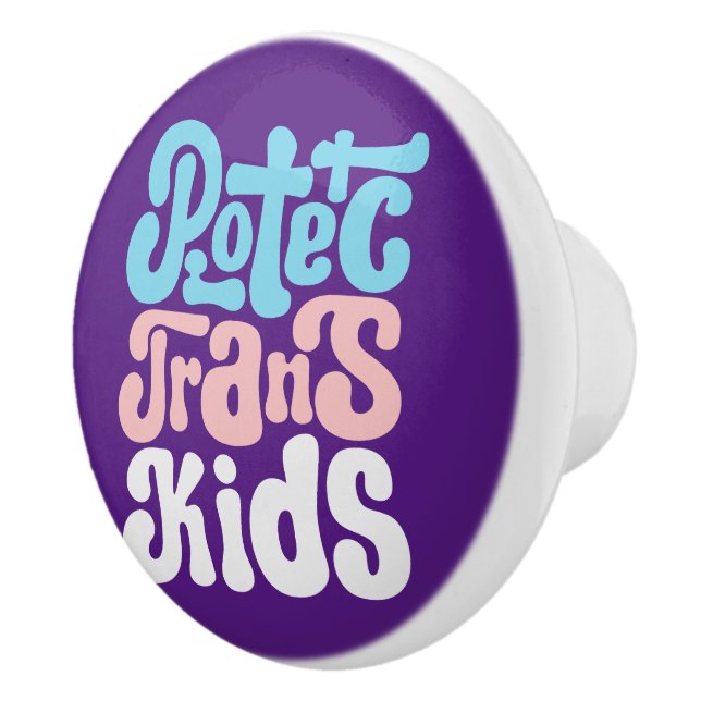 Bouton De Porte En Céramique Protéger Trans Kids Knob (Droite)