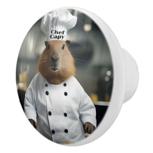 Bouton De Porte En Céramique Prouesse en Pâtisserie : Le Capybara Culinaire