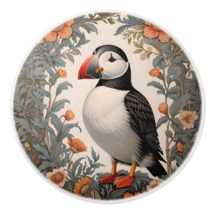 Bouton De Porte En Céramique Puffin Atlantique élégant William Morris inspiré