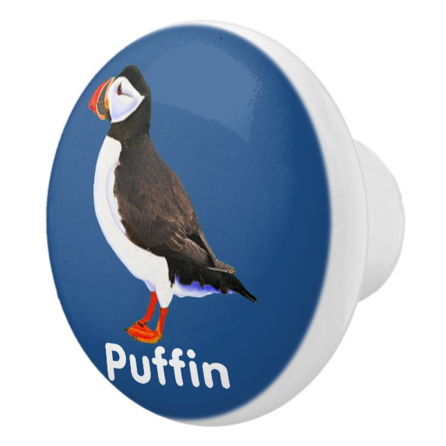 Bouton De Porte En Céramique Puffin de l'Atlantique (Droite)