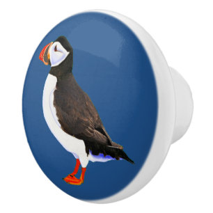 Bouton De Porte En Céramique Puffin de l'Atlantique