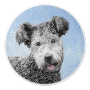 Bouton De Porte En Céramique Pumi Peinture - Cute Original Chien Art