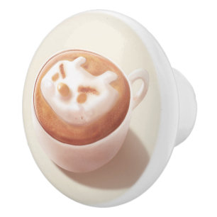 Bouton De Porte En Céramique Pun café : Iron T moussant de sentiments Art