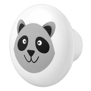 Bouton De Porte En Céramique Raccoon