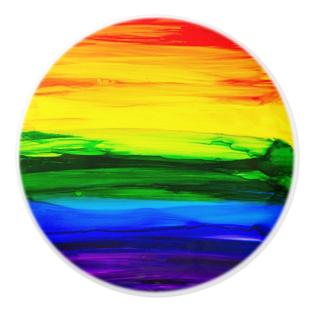 Bouton De Porte En Céramique Rainbow Alcohol (Devant)