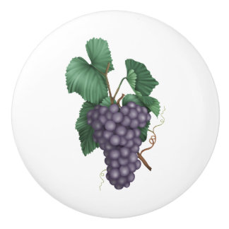 Bouton De Porte En Céramique Raisins pourpres