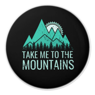 Bouton De Porte En Céramique Randonnée - Emmenez-Moi Dans Les Montagnes