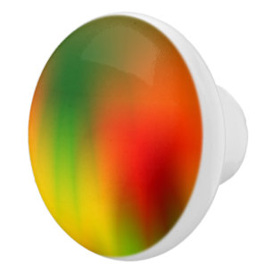 Bouton De Porte En Céramique Rasta Éclaboussure de couleur