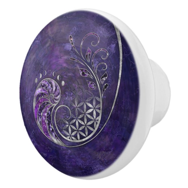 Bouton De Porte En Céramique Ratio d'or - Ornement de géométrie sacrée (Droite)