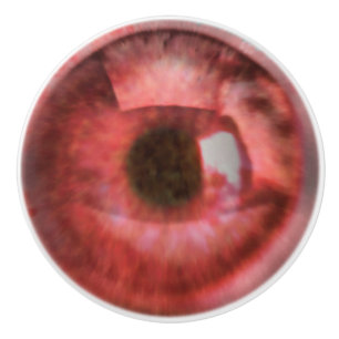 Bouton De Porte En Céramique Red Eyeball
