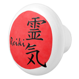 Bouton De Porte En Céramique Reiki Calligraphie Et Word 1