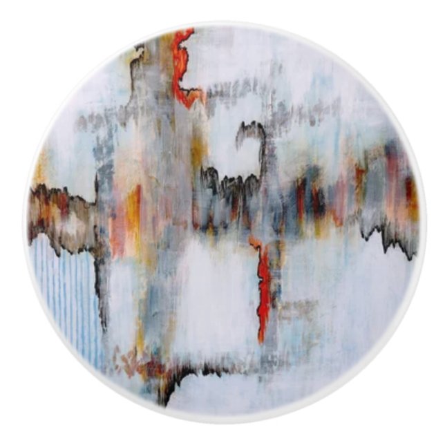 Bouton De Porte En Céramique "Répandre vos ailes" (Devant)