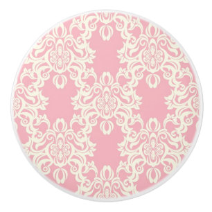 Bouton De Porte En Céramique Rétro damassé florale