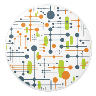 Bouton De Porte En Céramique Rétro futuristic