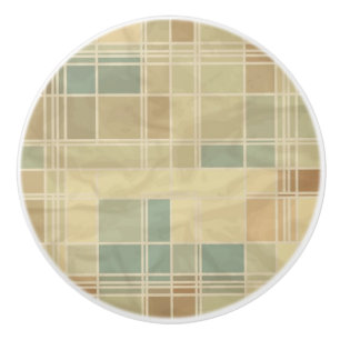 Bouton De Porte En Céramique Rétro motif géométrique 6